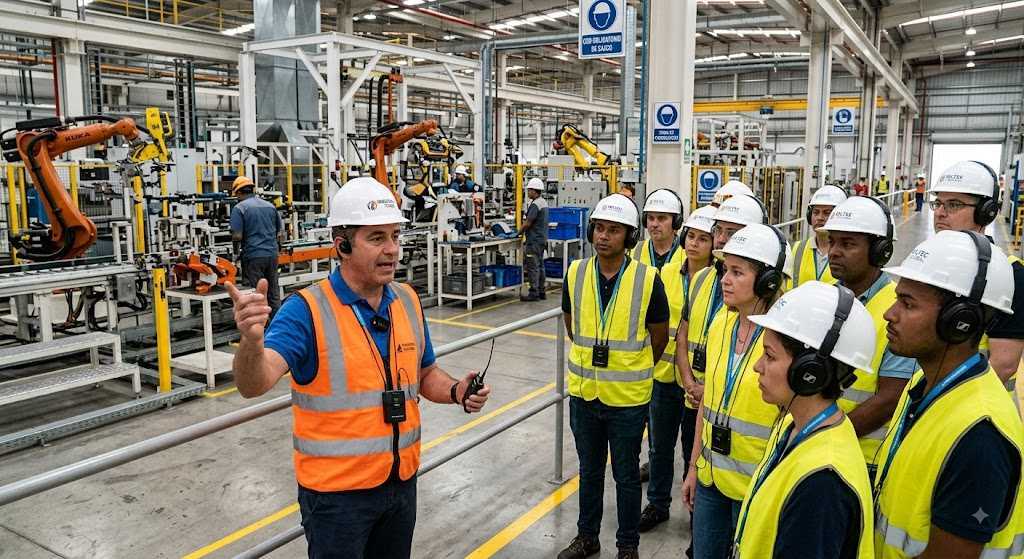 Recorrido en planta industrial usando el equipo inalámbrico